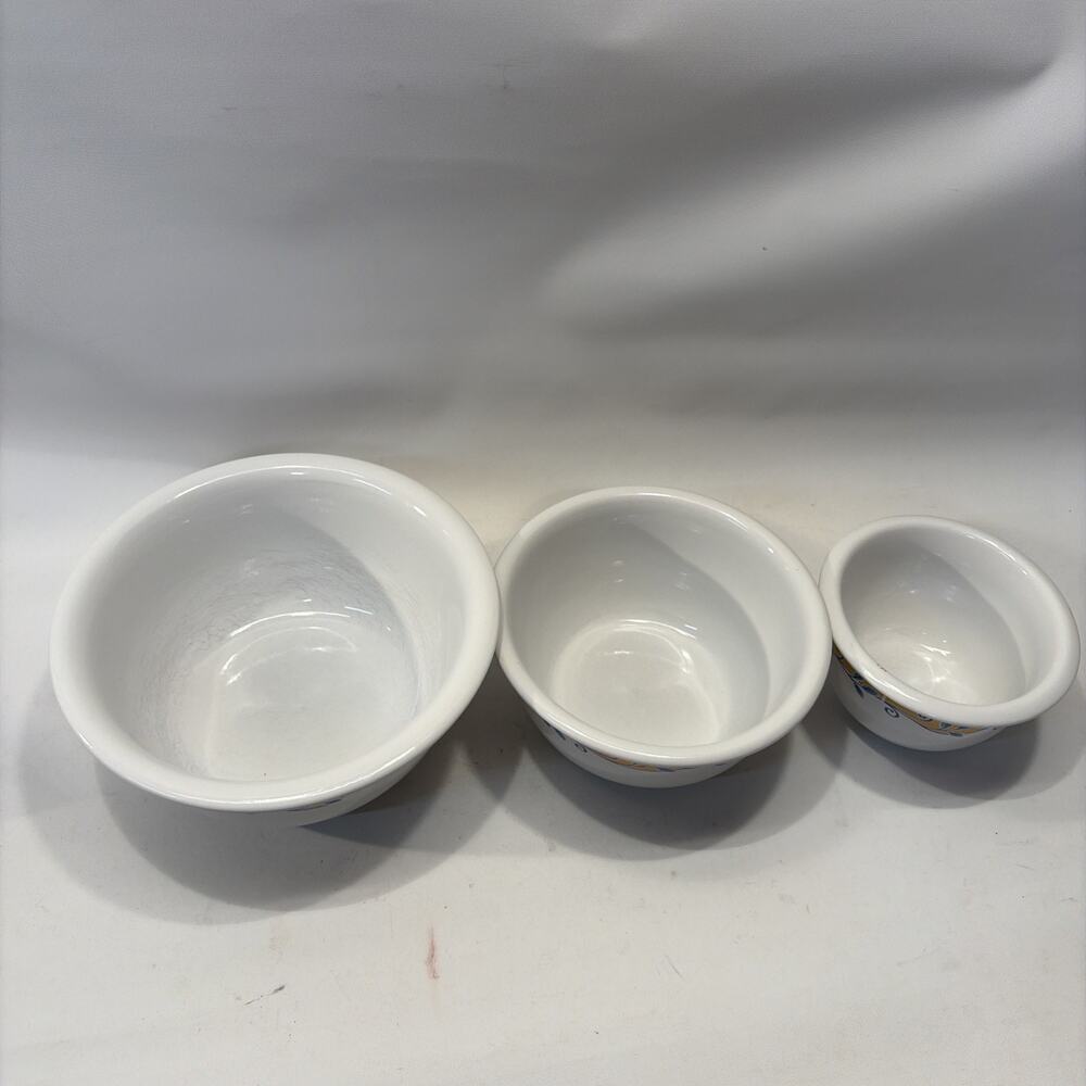 Corelle Coordinates Casa Flora Flowers 3 pc 1 2 3 Quart Qt Mixing Bowl Set - Picture 6 of 11